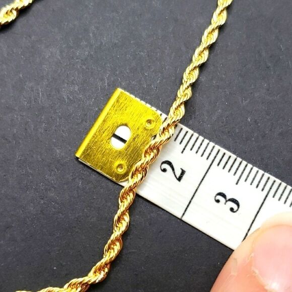 Gold rope chain necklace 18 inch 3mm - Picture 5 of 6
